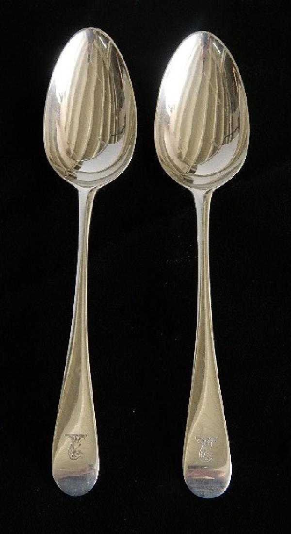 English George IV sterling silver stuffing spoons (1 of 4)