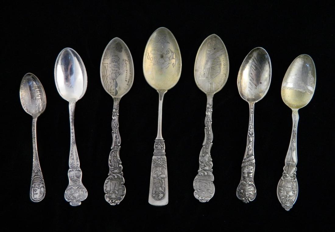 7 Sterling silver souvenir spoons (1 of 9)
