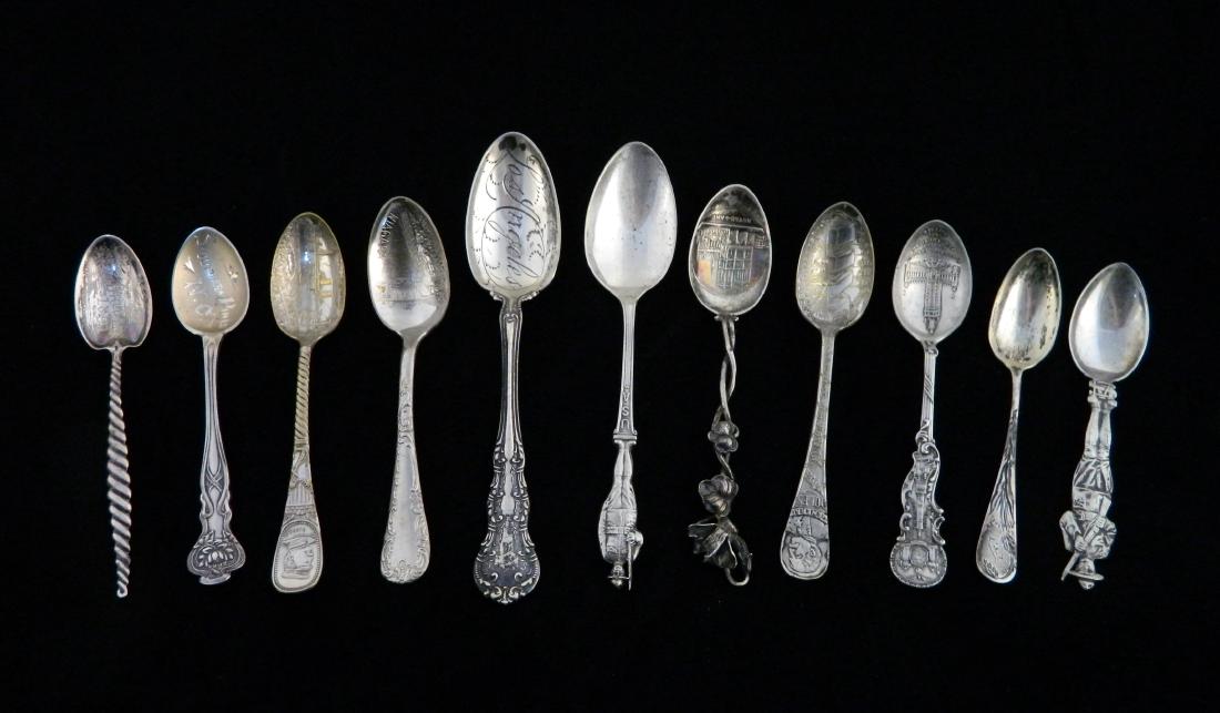 11 Sterling silver souvenir spoons (1 of 8)