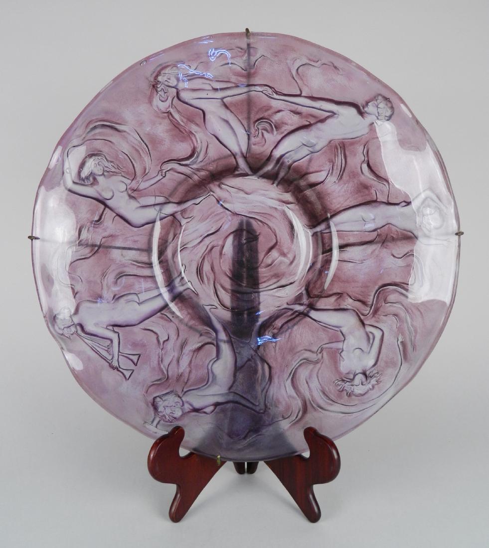 Large mold blown glass charger (1 of 3)