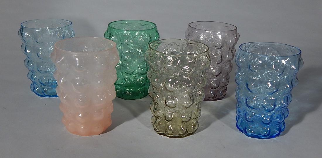 Set of 6 'Bubble Wrap' glass vases (1 of 4)