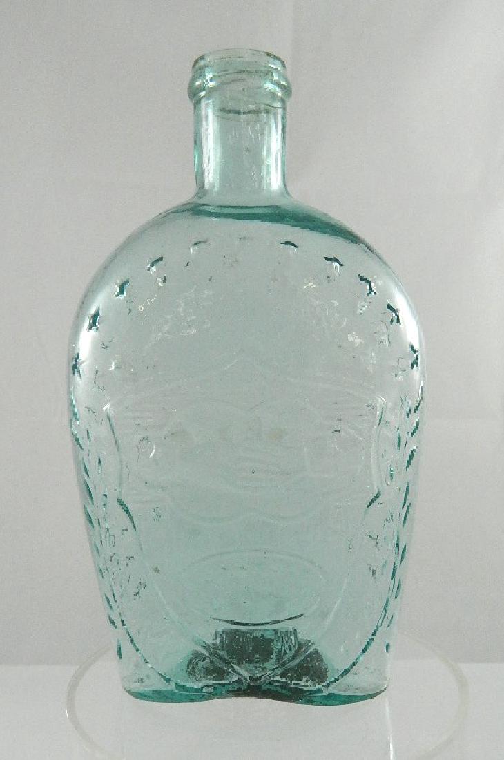 Flask- Clasped hands in shield, Union (1 of 5)