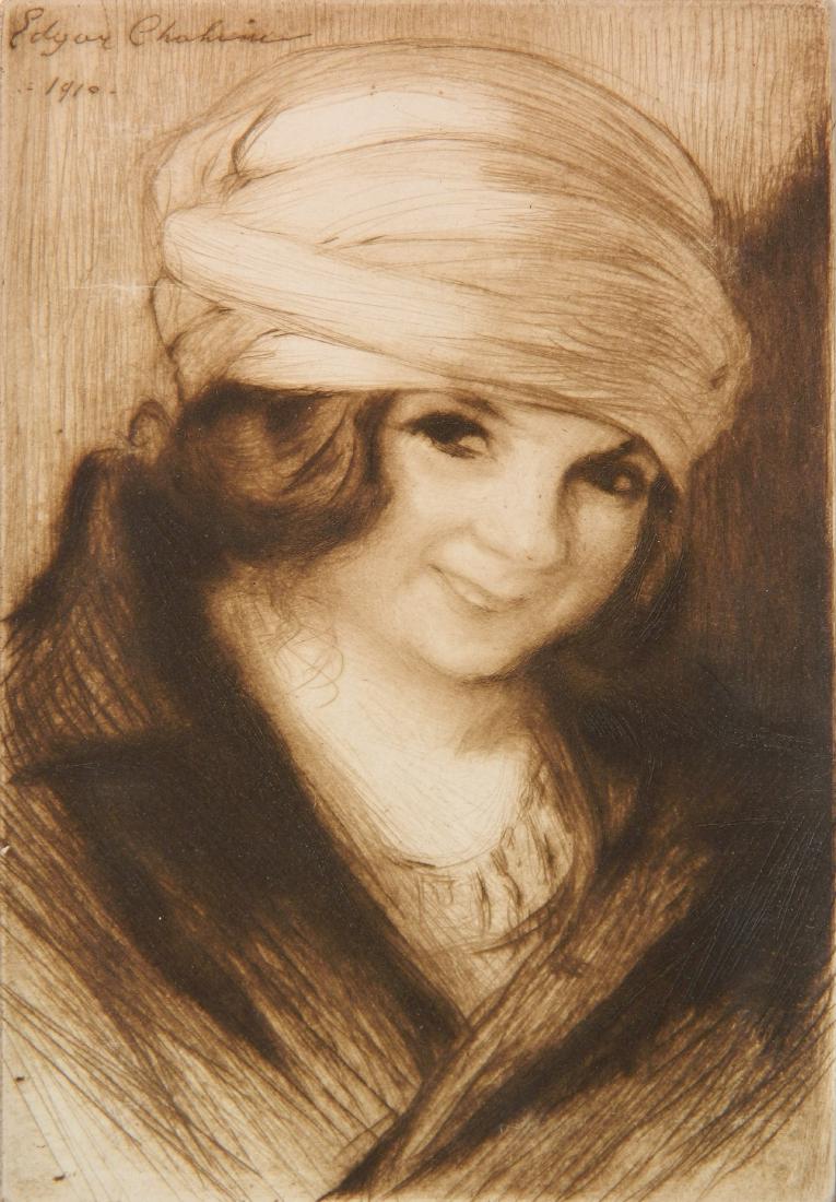 Edgar Chahine etching (1 of 4)