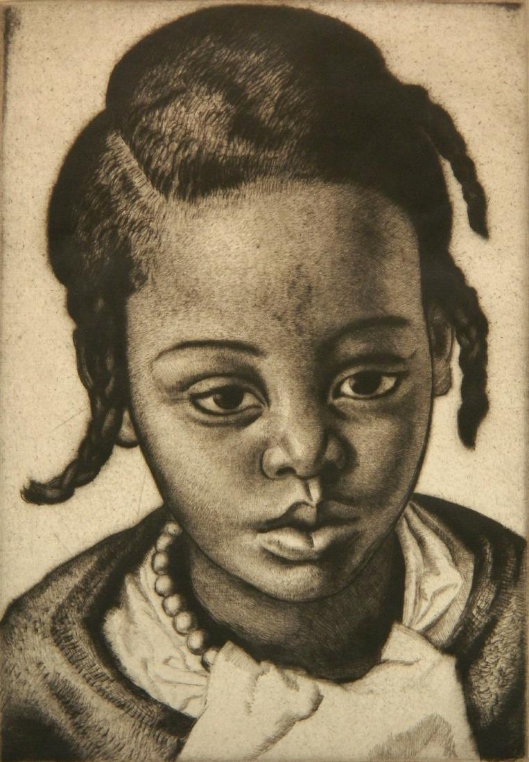 Laura Knight etching and drypoint (1 of 4)