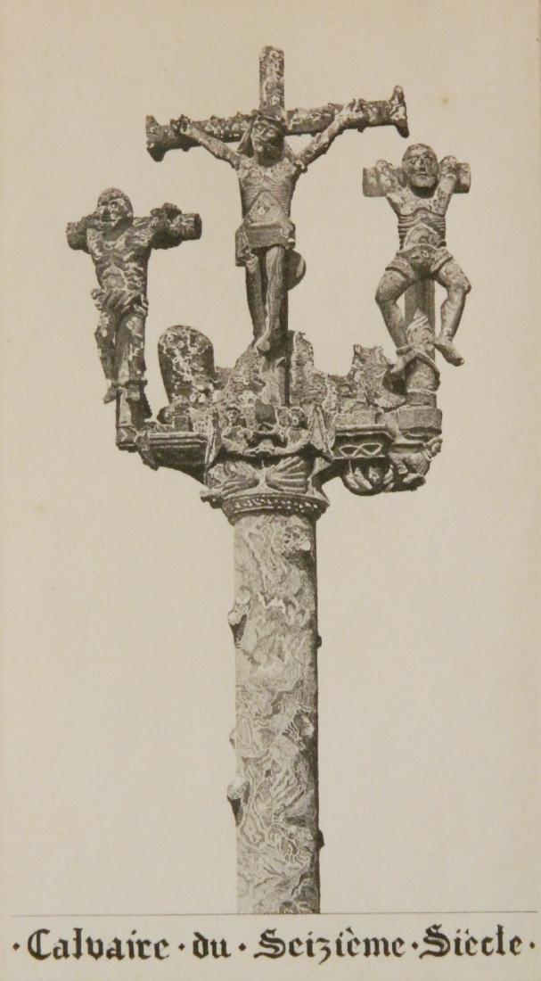 John Taylor Arms etching: John Taylor Arms (American 1887-1953)- ''Calvaire du Seizieme Siecle'' (Fletcher 247)- etching, 1932, signed, dated and annotated 'To My Dear Friend Kerr Eby' in pencil, Miniature Series no. 16. 5 1/2