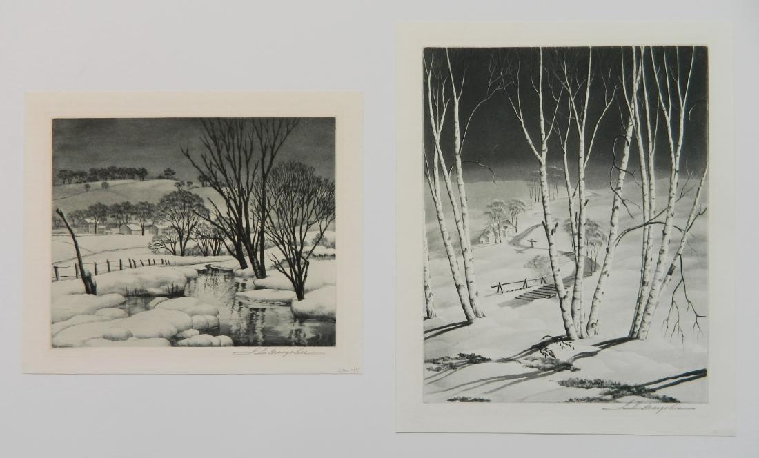 Samuel Margolies 2 etchings (1 of 8)