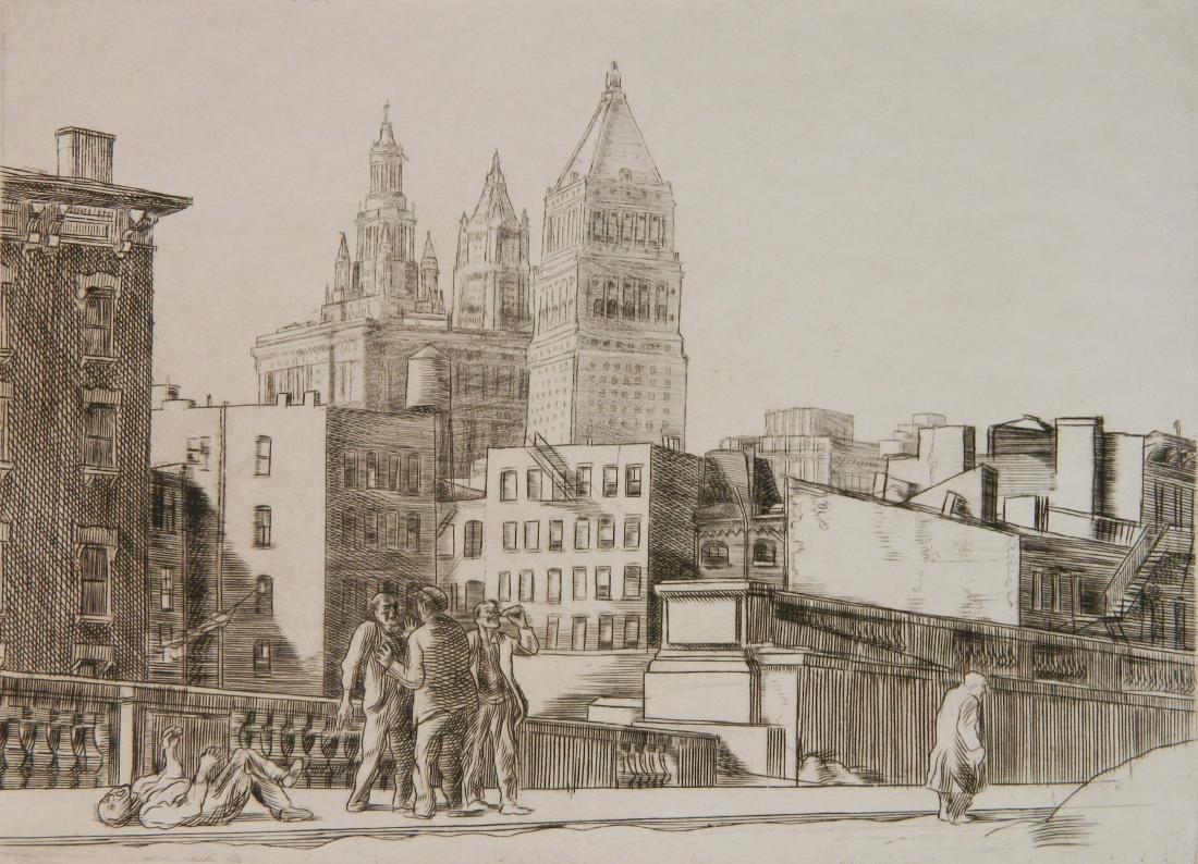 Reginald Marsh etching (1 of 3)