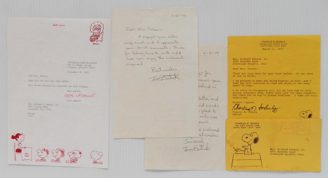 4 Letters from cartoonists - C.M.Schulz, etc. (1 of 5)
