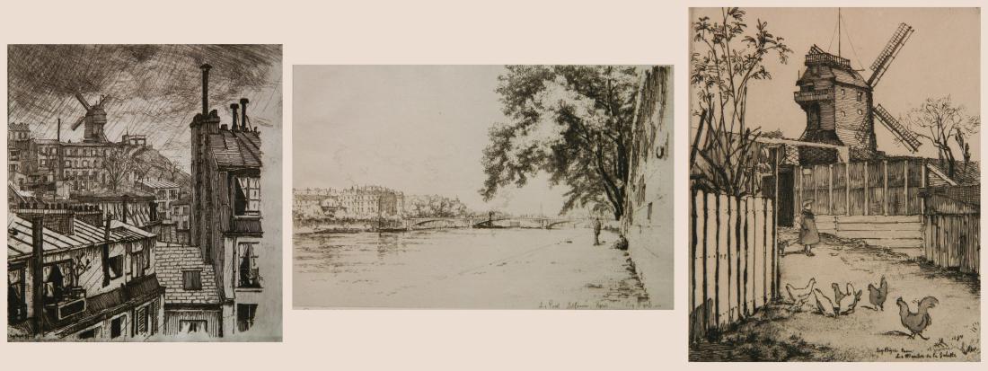 Eugene Bejot 3 etchings (1 of 9)