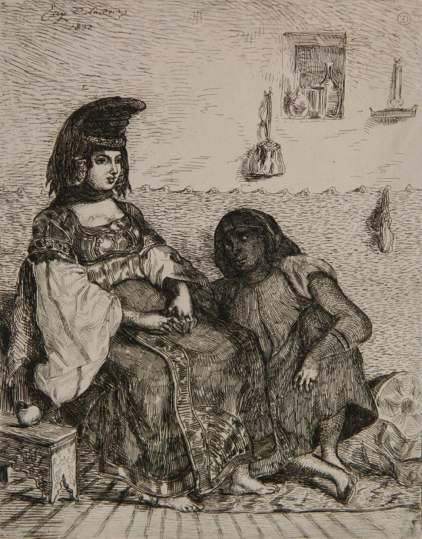 Eugene Delacroix etching (1 of 3)
