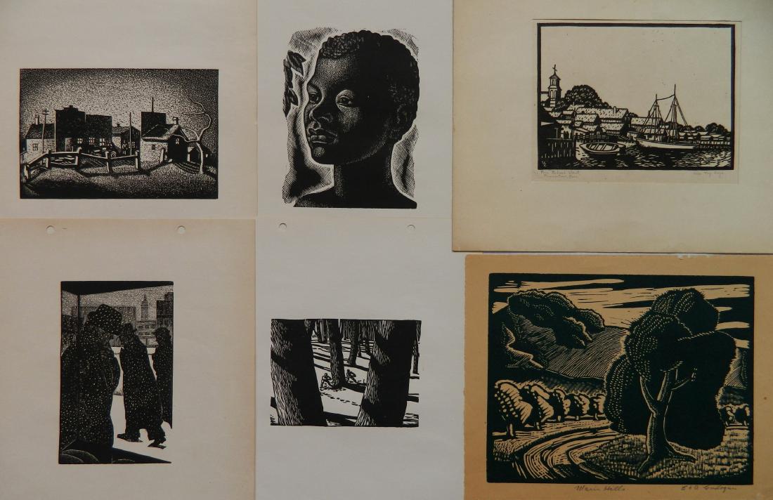 6 American linocuts (1 of 9)