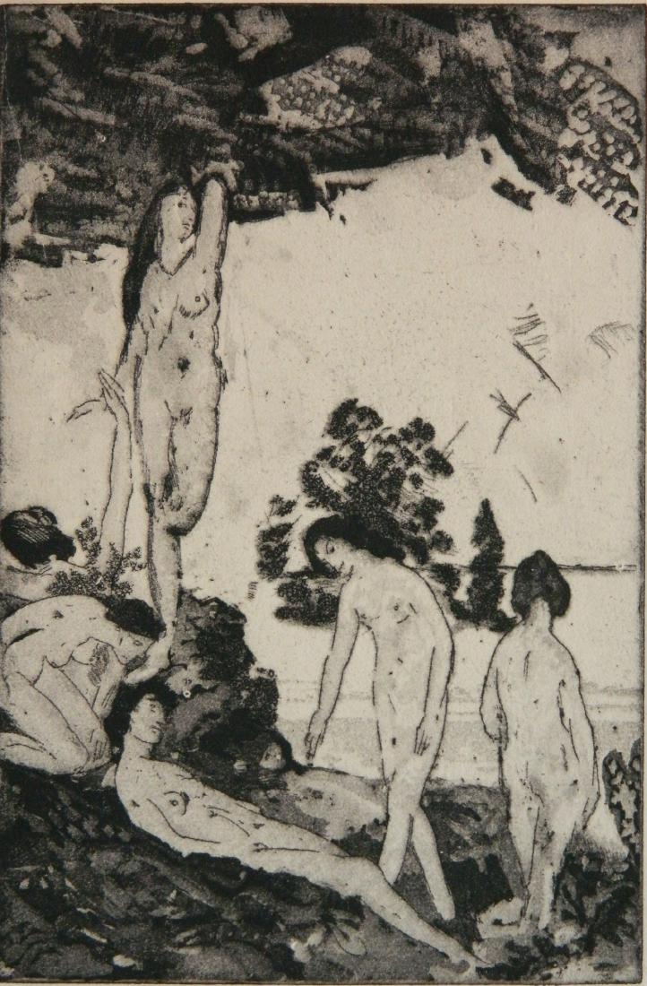 Arthur B. Davies soft ground and aquatint (1 of 4)