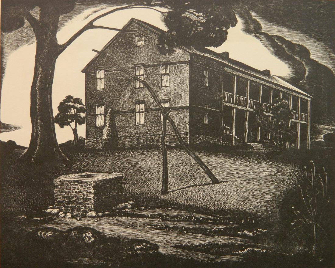 Ernest Hubert Deines wood engraving (1 of 4)