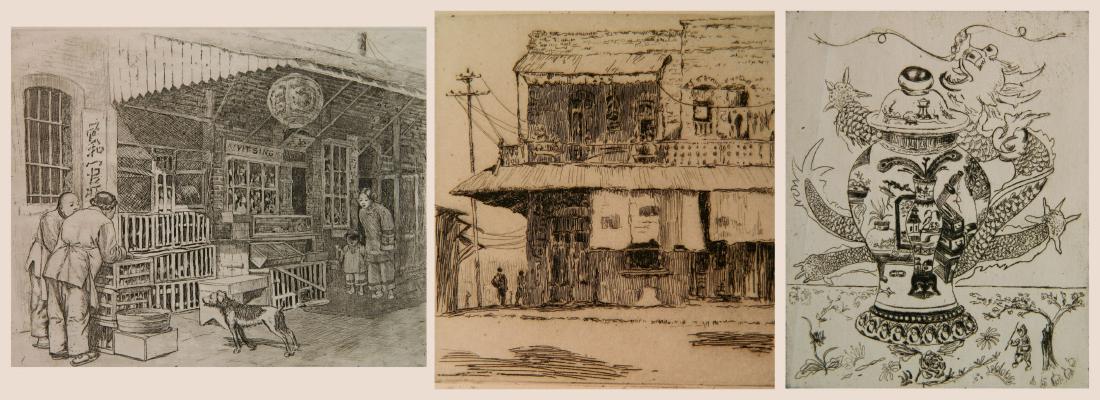 A.B.Dodge; M.Modjeska; F.W.Weber - 3 etchings (1 of 10)