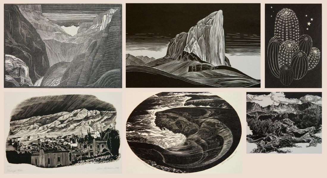 Leon Gilmour 6 wood engravings (1 of 9)