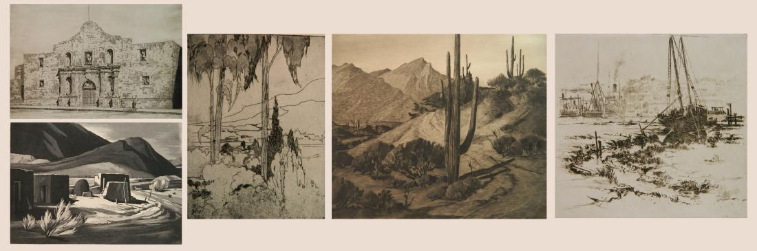Gornick; Hawkins; Nahl and others- 5 etchings (1 of 10)