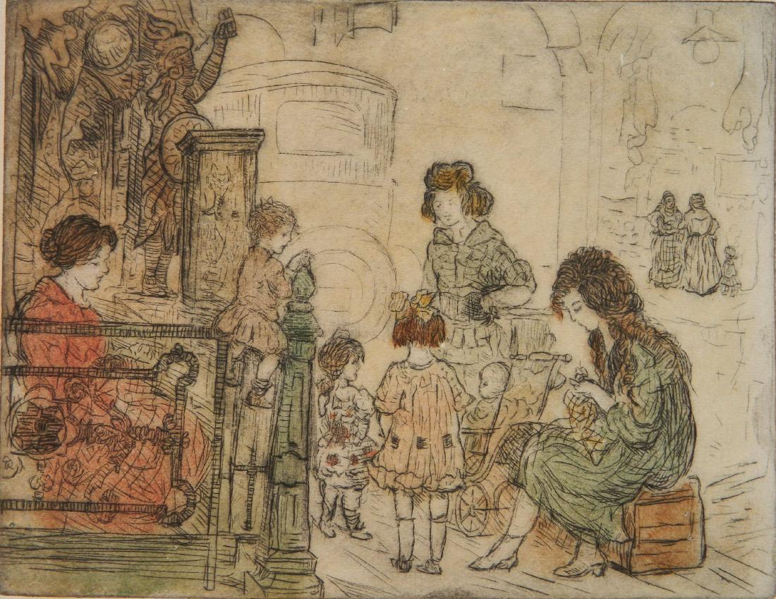 Jerome Myers etching (1 of 4)