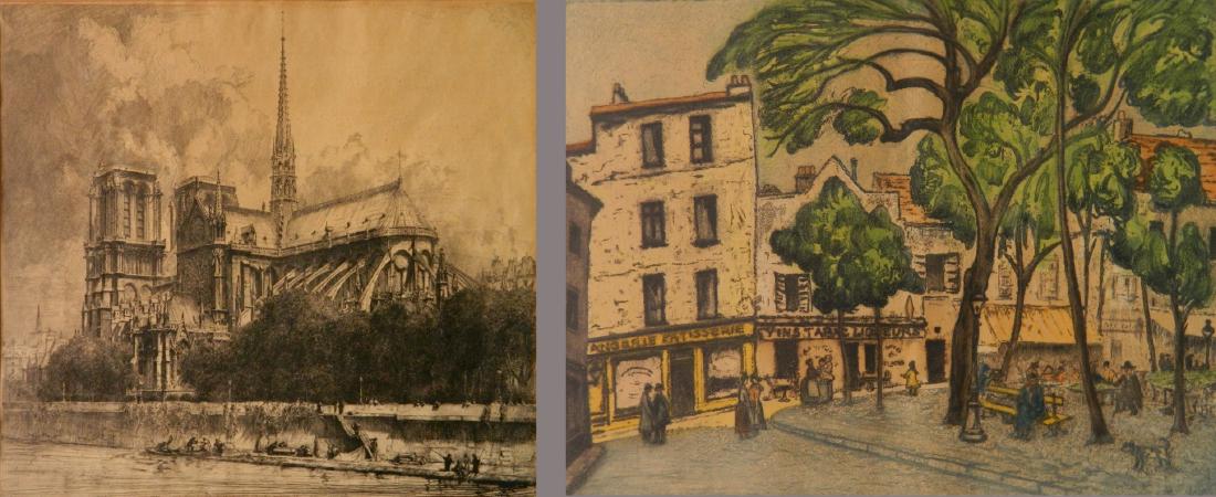 Louis Orr; Joseph Roux - 2 etchings (1 of 7)