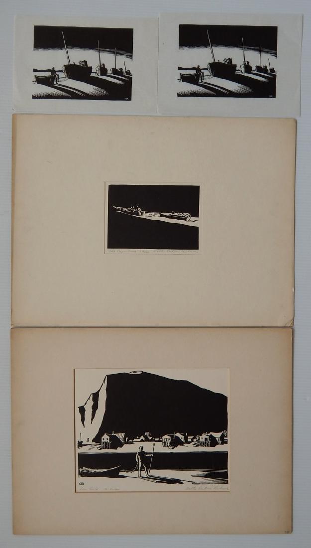 Walter DuBois Richards 4 block prints (1 of 8)