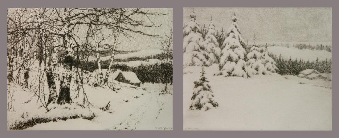 Charles Jac Young 2 etchings (1 of 7)