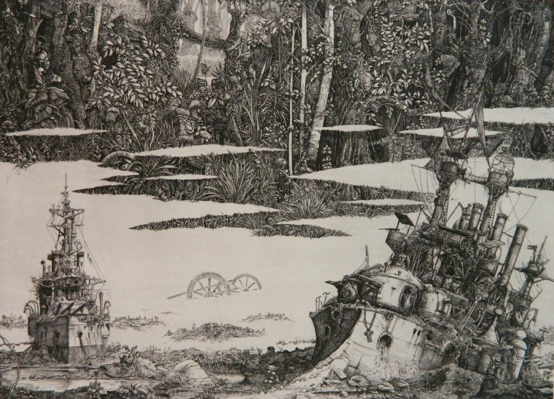 Philippe Mohlitz etching: Philippe Mohlitz- ''Dogger Bank''- etching, 1975, signed, dated, titled and numbered 13/100 in pencil, very good condition. 8 5/8 x 11 7/8''