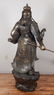 20th c. Chinese brass statue of a warrior - 4
