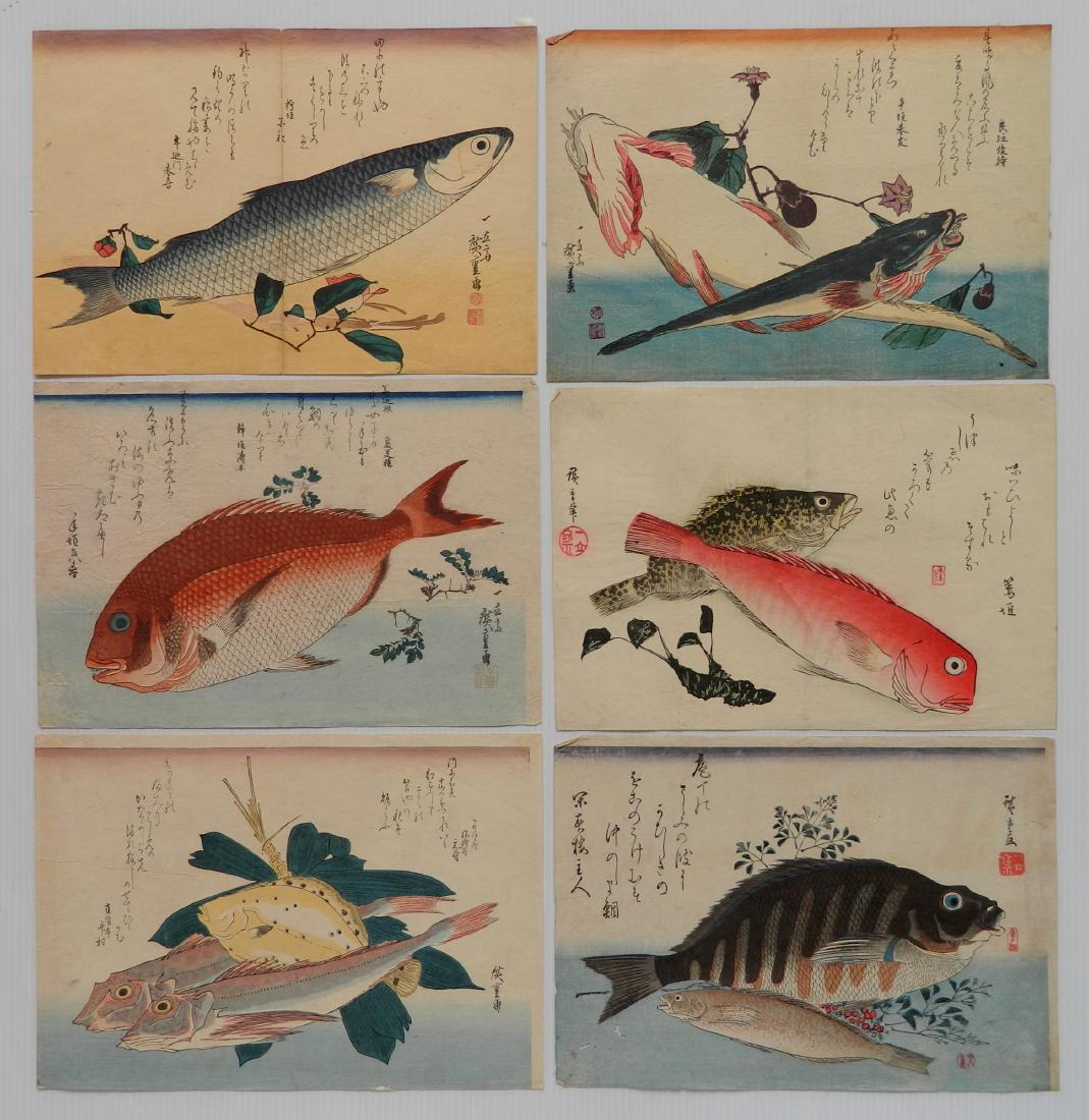 6 Hiroshige Utagawa woodblocks (1 of 6)