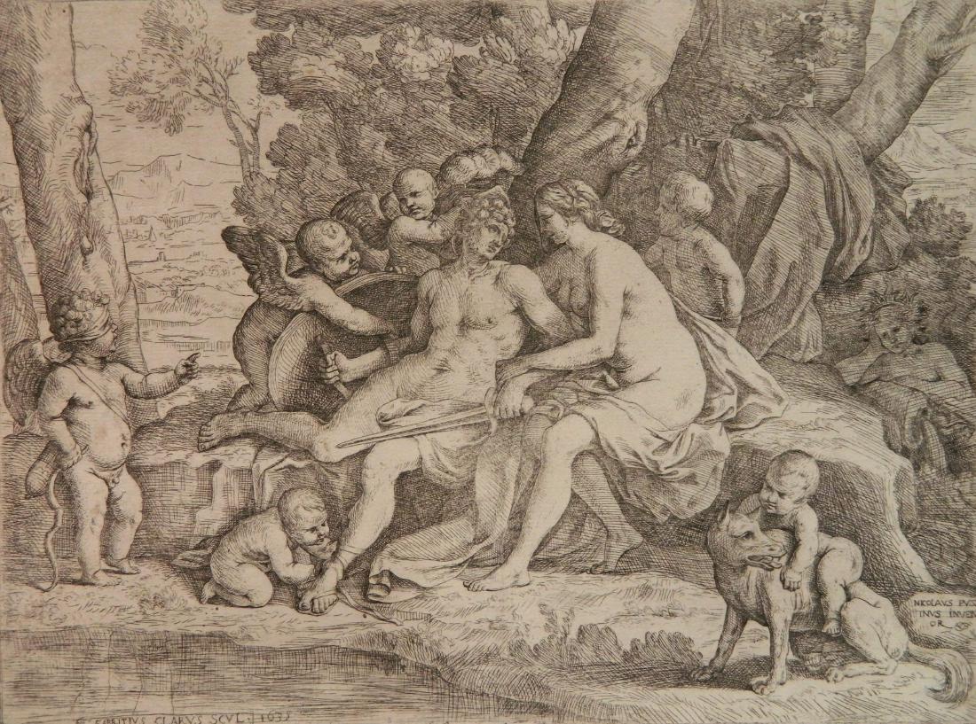 Fabrizio Chiari etching (after N. Poussin) (1 of 3)