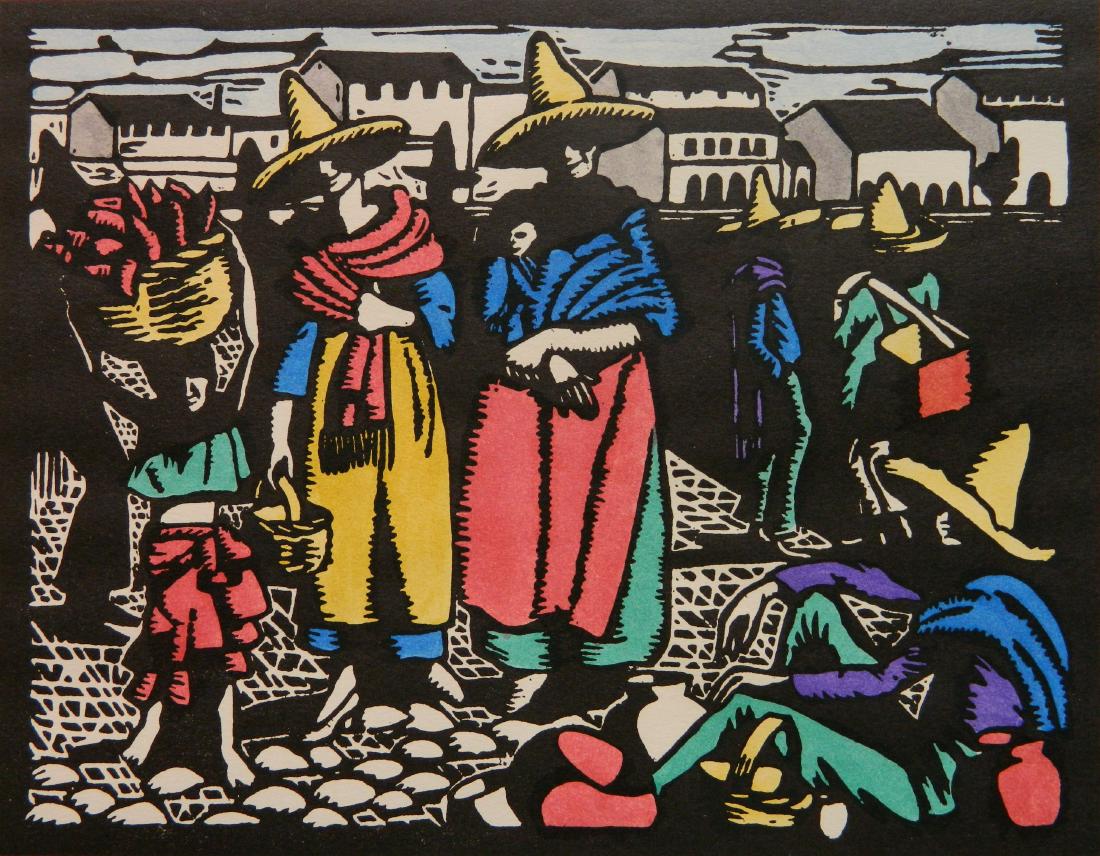 Prescott Chaplin woodcut (1 of 4)