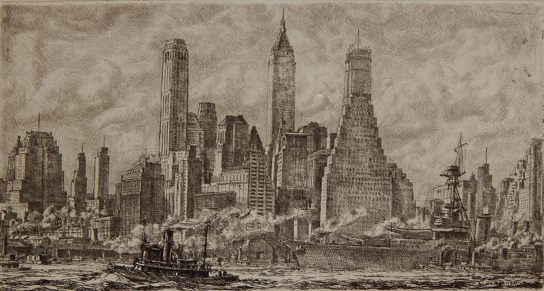 Reginald Marsh etching (1 of 4)
