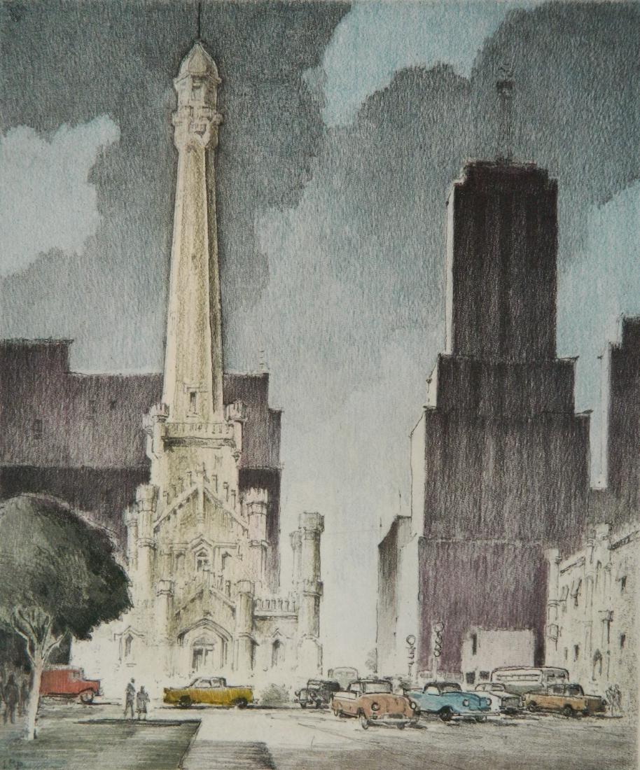 Leon Pescheret etching (1 of 4)