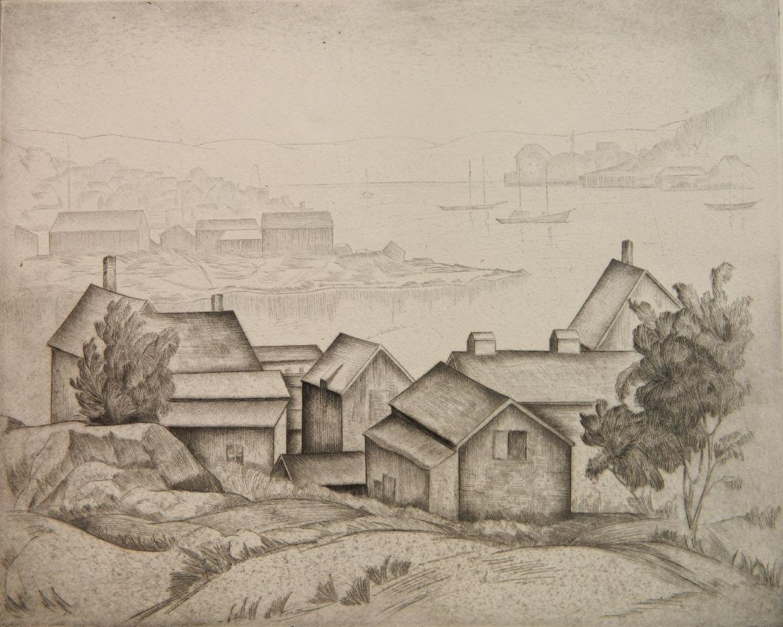 Joseph Raskin etching (1 of 4)