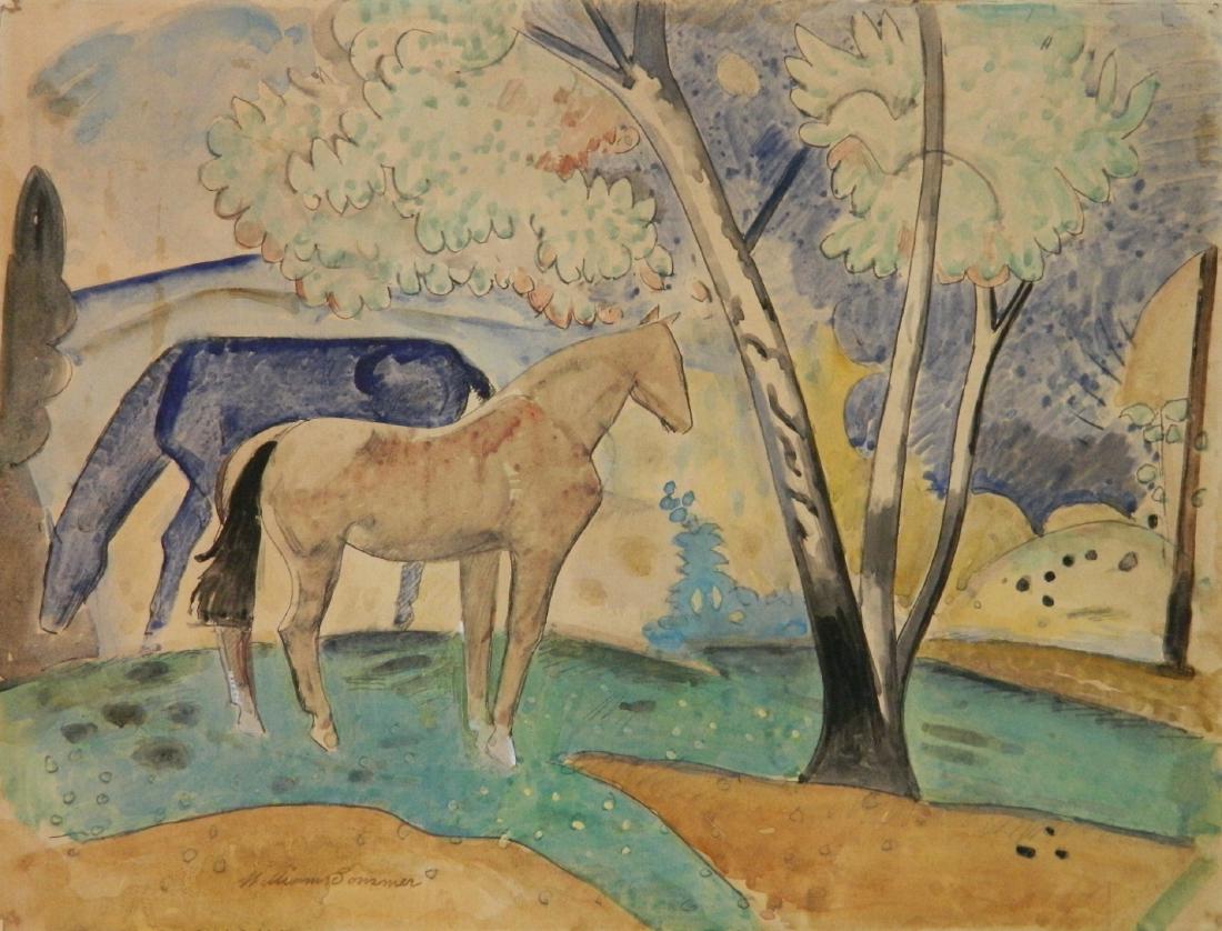 William Sommer ink and watercolor (1 of 4)