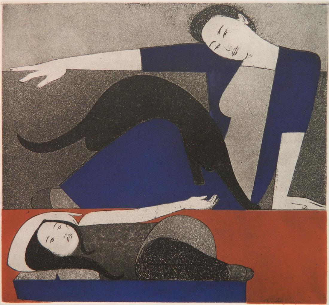 Will Barnet etching and aquatint in color (1 of 4)