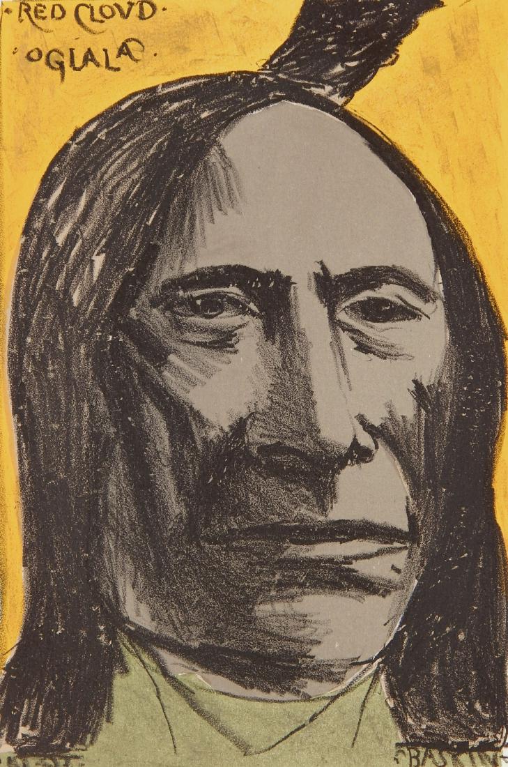 Leonard Baskin lithograph in colors (1 of 3)