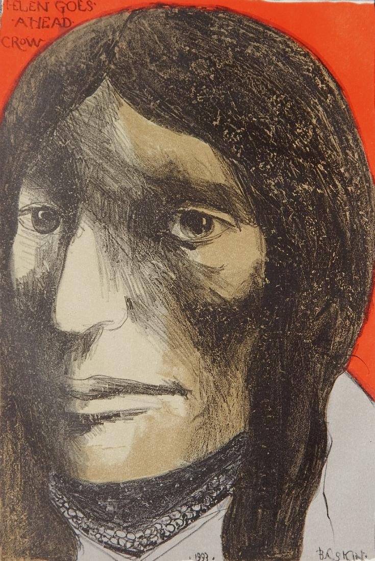 Leonard Baskin lithograph in color (1 of 4)