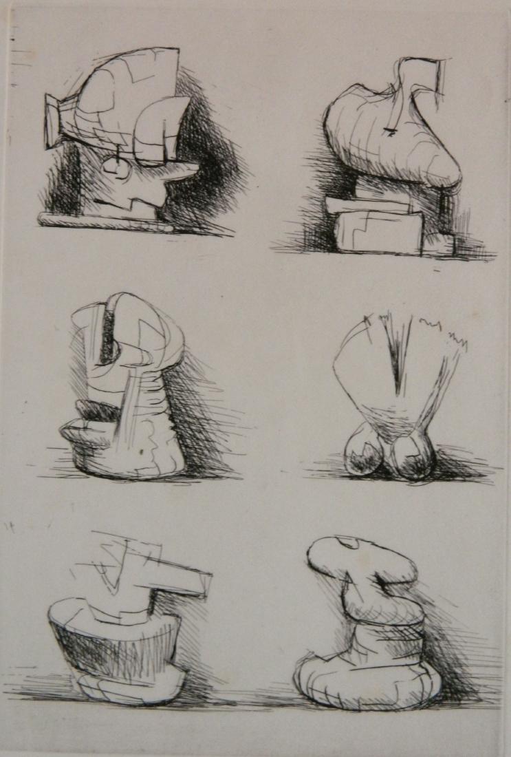 Henry Moore etching (1 of 4)