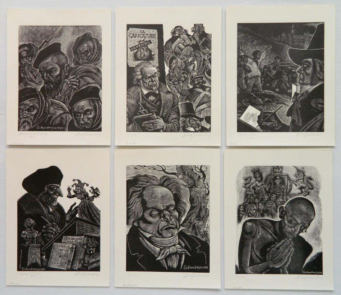 Fritz Eichenberg 6 wood engravings (1 of 6)