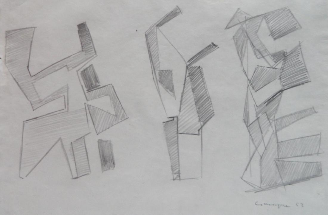 20th c. American School graphite (1 of 3)