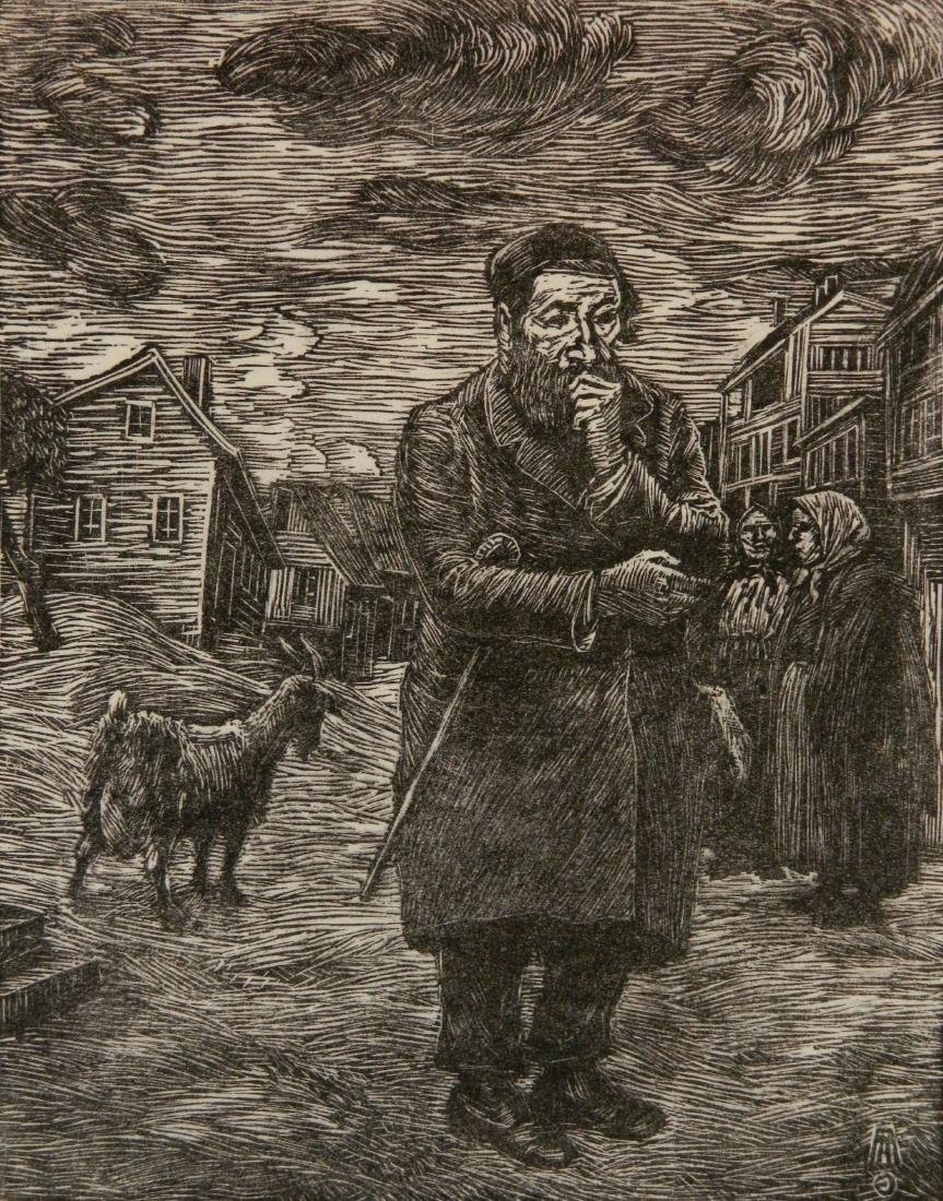 Albert Abramovitz woodcut (1 of 4)