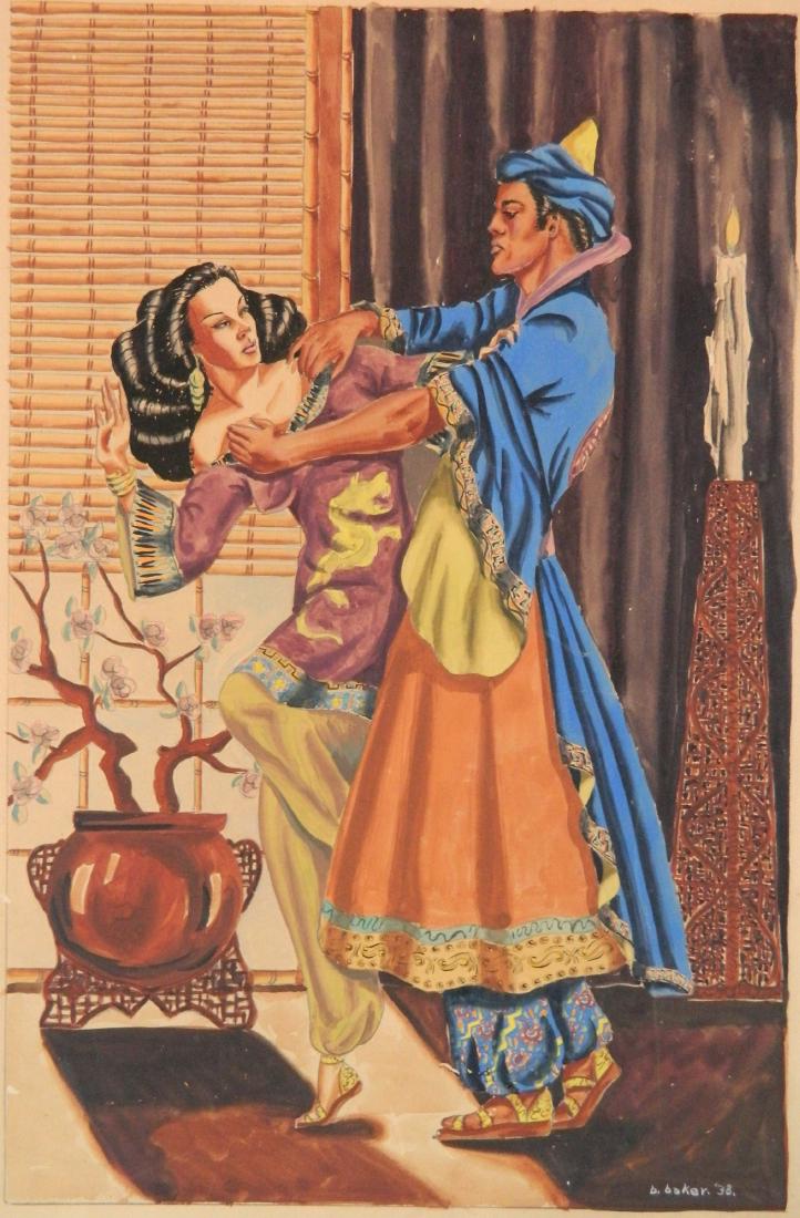 B. Baker watercolor and graphite (1 of 4)