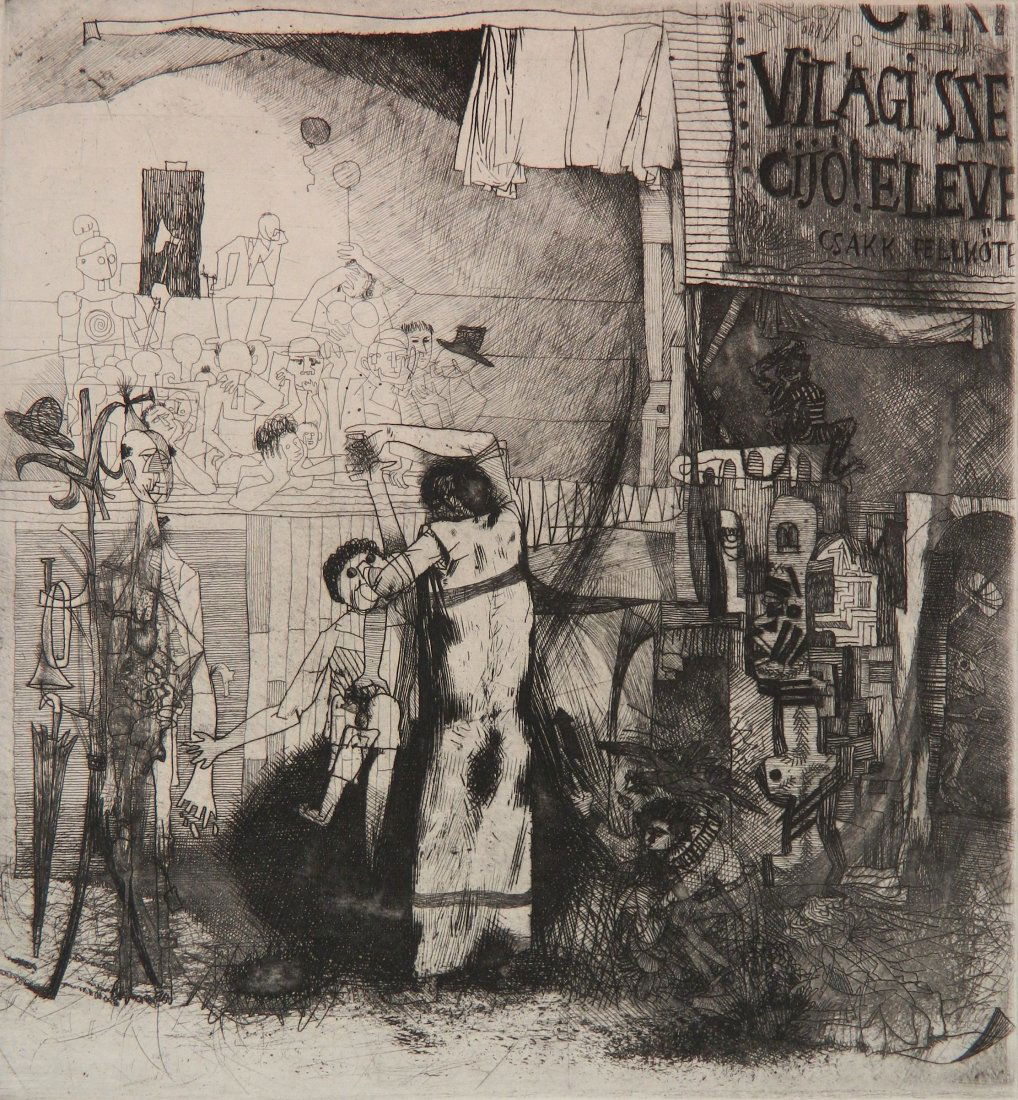 Bela Kondor etching (1 of 4)