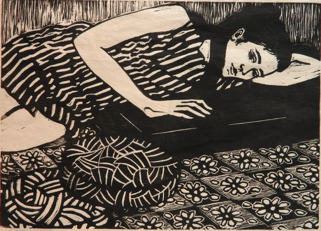 Phyllis Sloane linocut (1 of 4)