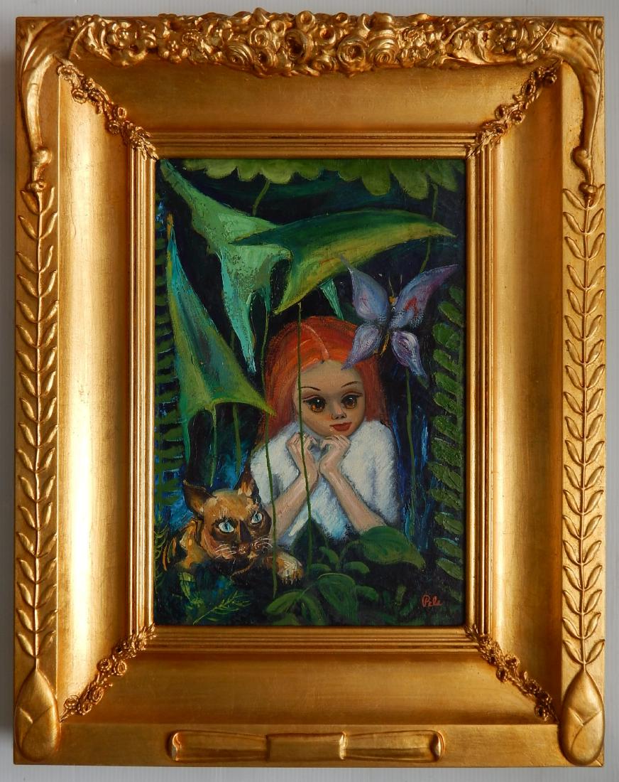 Albert Pels oil: Albert Pels (American 1910-1998)- ''In Wonderland''- oil on canvas, signed Pels lower right, signed and titled verso, very good condition, framed. 21 x 14''