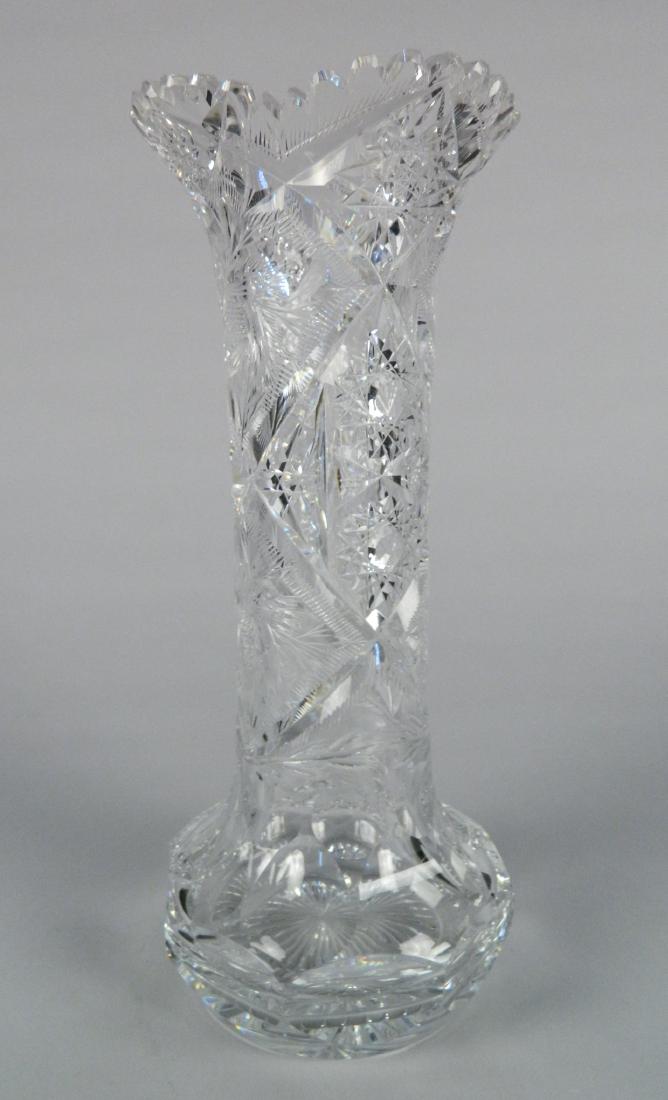 American Brilliant Cut Glass vase (1 of 4)