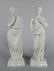 Belleek glazed porcelain statues