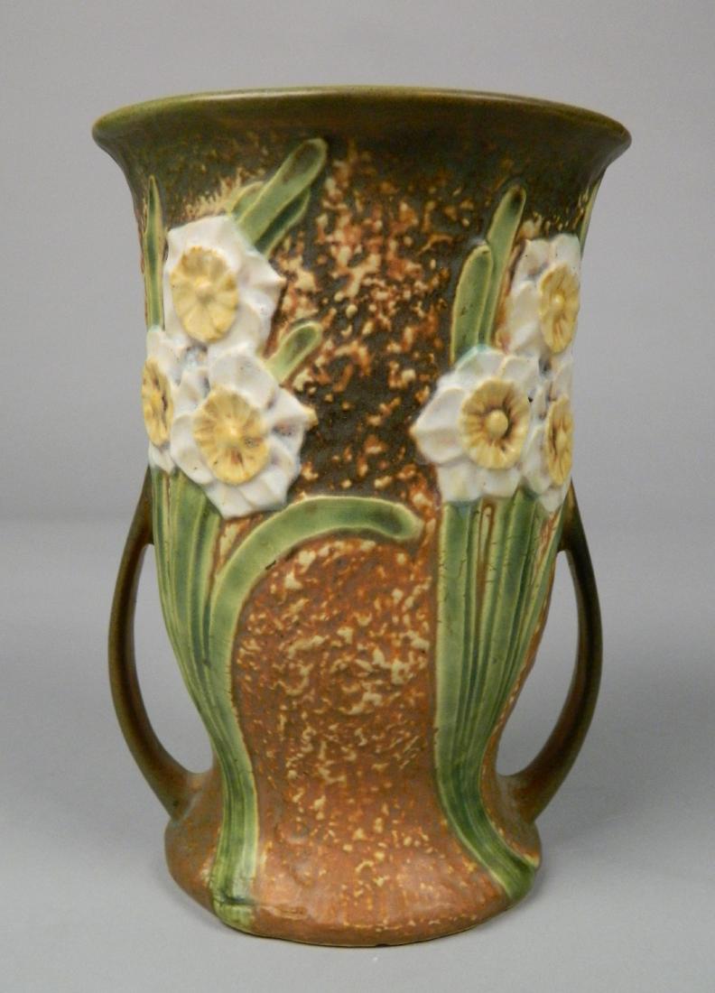 Roseville Pottery Jonquil twohandled vase