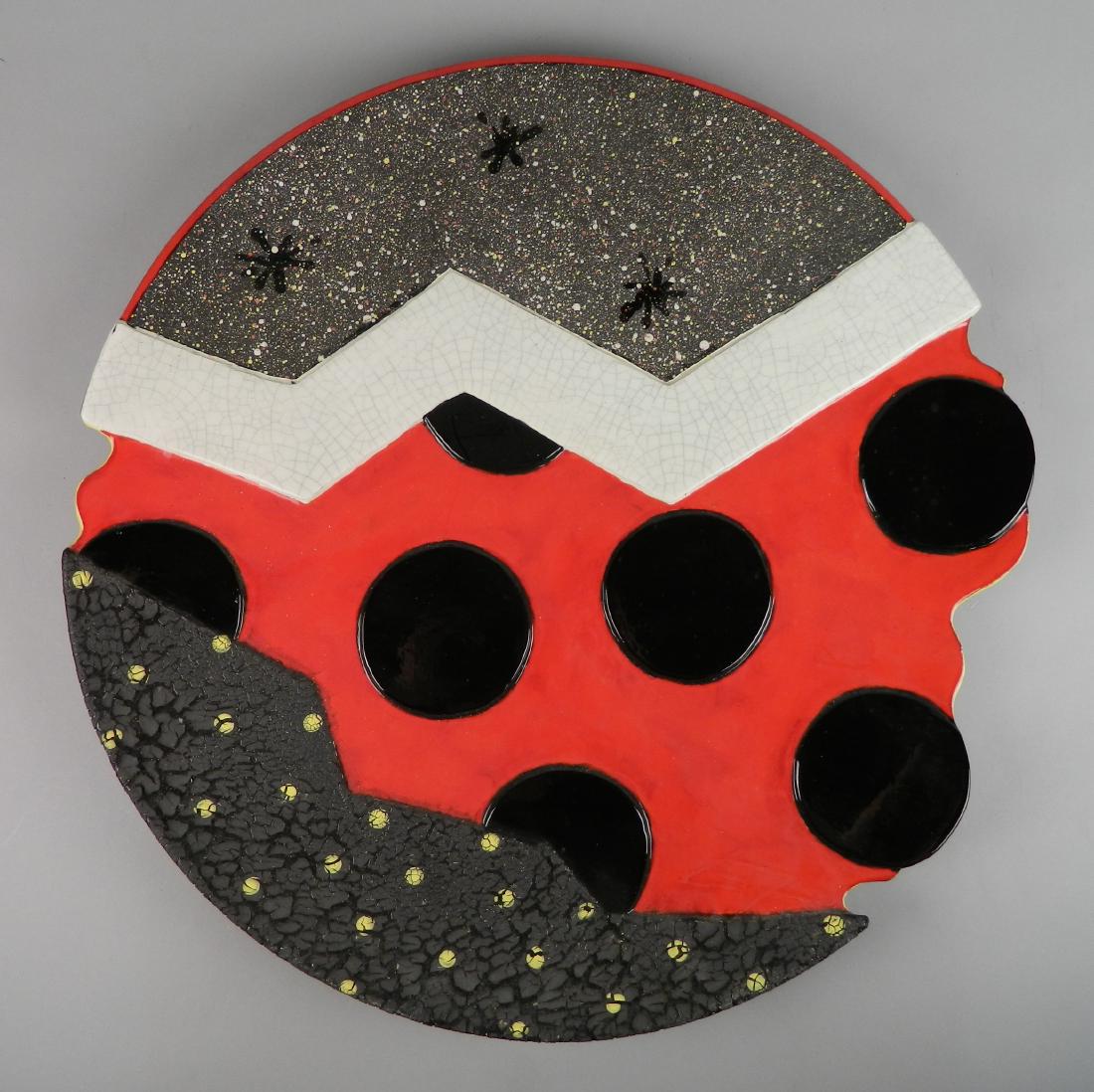 20th c. American Studio Pottery ceramic charger (1 of 4)