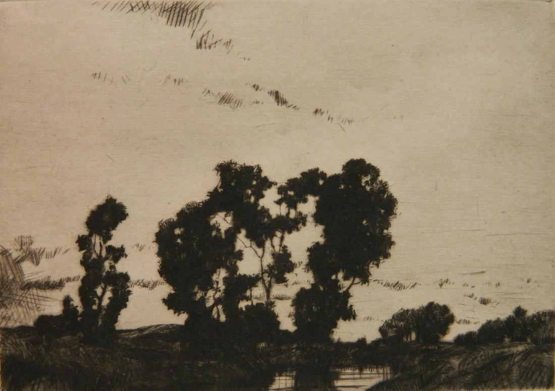 Arthur W. Hall etching (1 of 4)