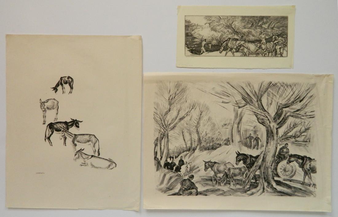 Thomas S. Handforth 2 lithographs and 1 etching (1 of 6)